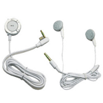 Vita Hörlurar med fjärrkontroll (liten bild)