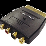 S-video + Composite video + Stereo  SCART adapter (liten bild)