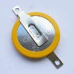 Batteri CR2025 med lödöron - för t.ex. GBA Pokemon (liten bild)